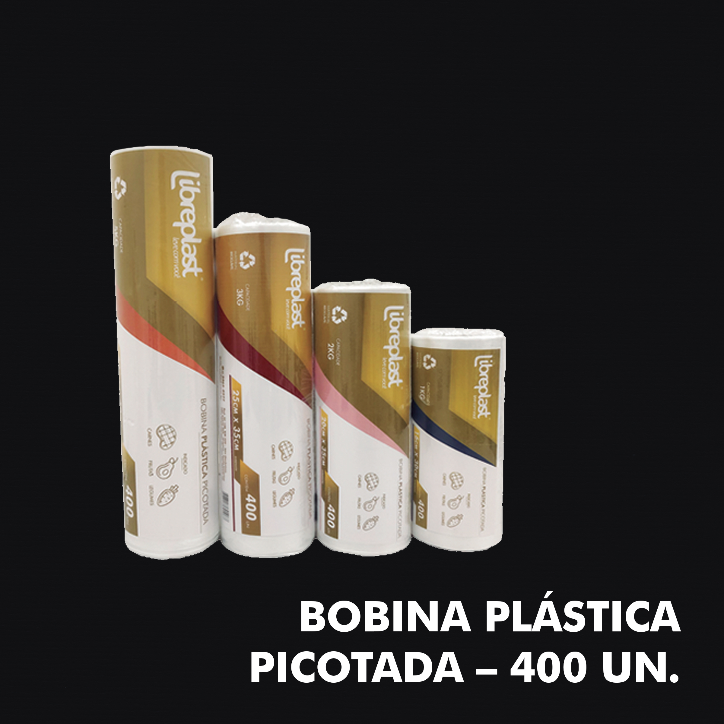 Bobina Plástica Picotada – 400 UN. - RF