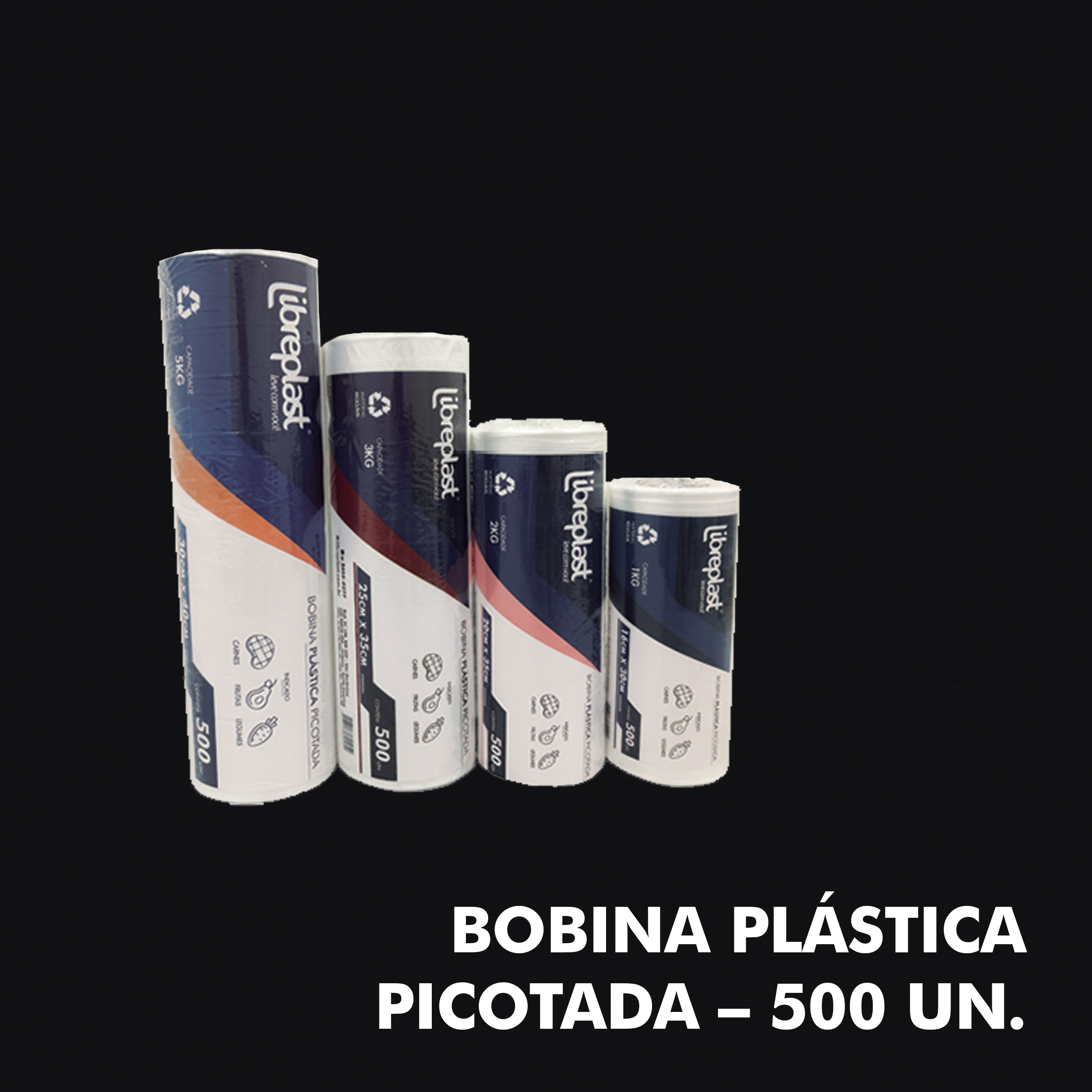 Bobina Plástica Picotada – 500 UN. - RF