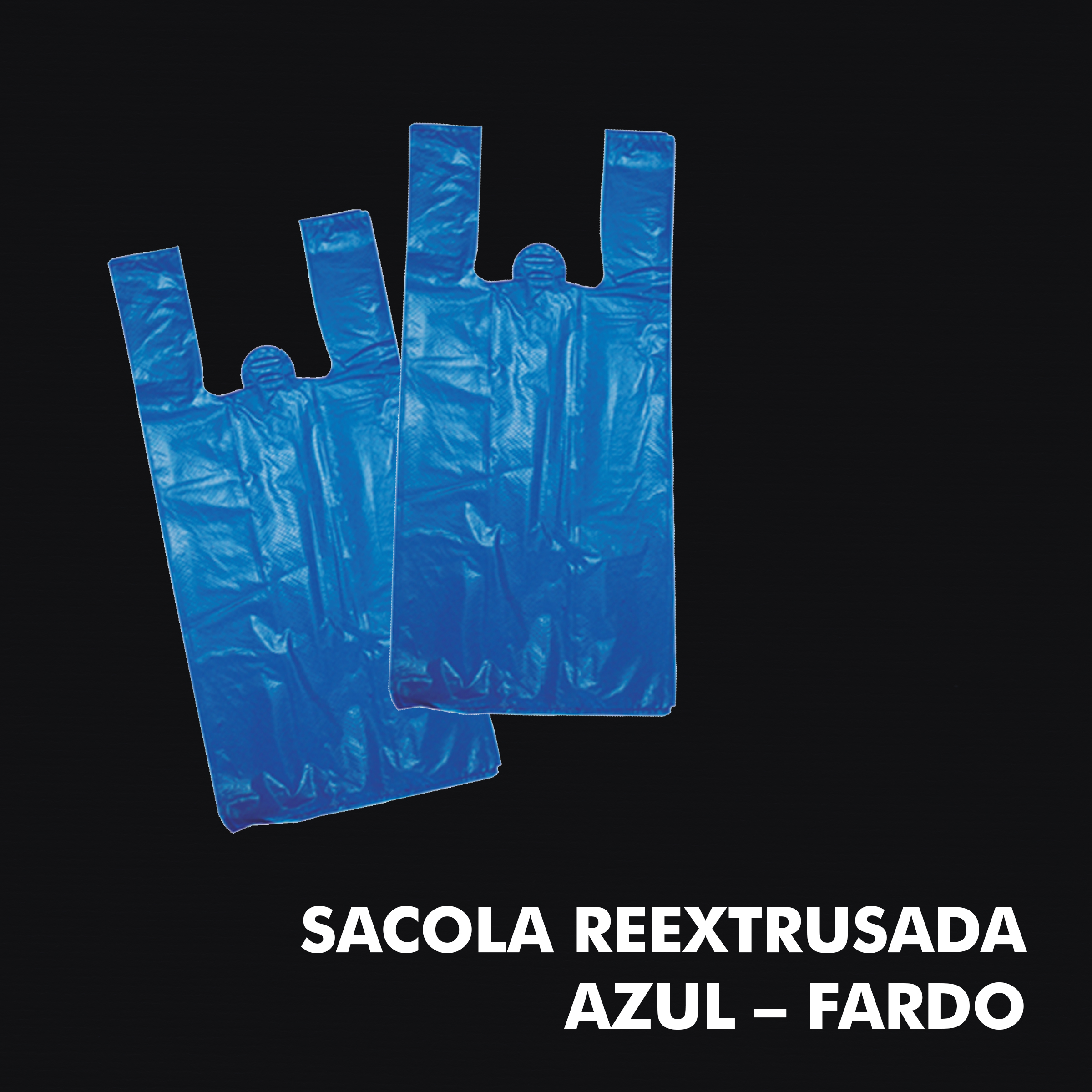 Sacola Reextrusada Azul – Fardo - RF