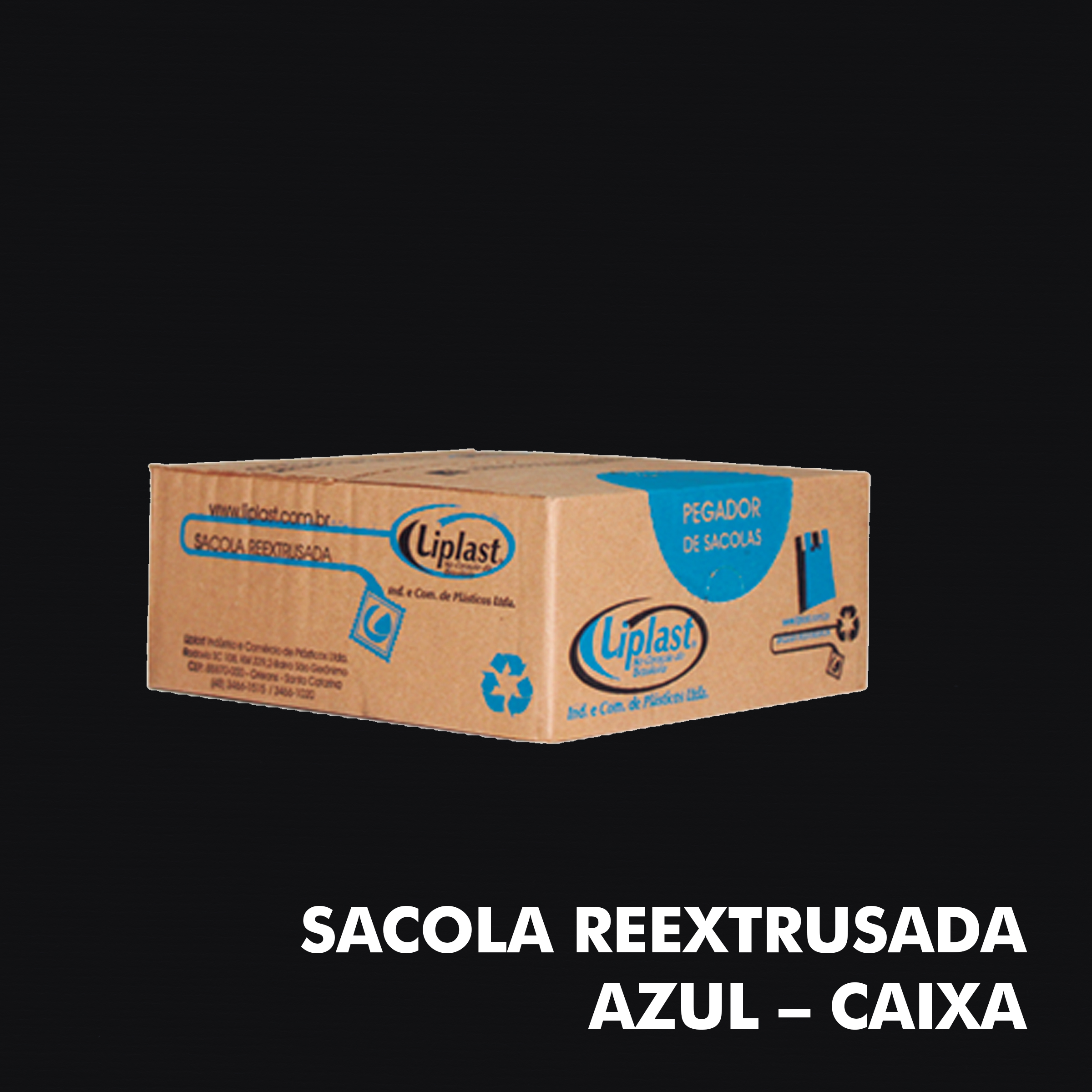 Sacola Reextrusada Azul – Caixa - RF