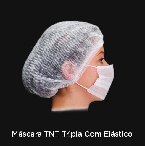 Máscara TNT Tripla Com Elástico - RF